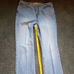 Express Size 7/8 Long Hipster Flare 32" Inseam GUC Jeans-Item #175